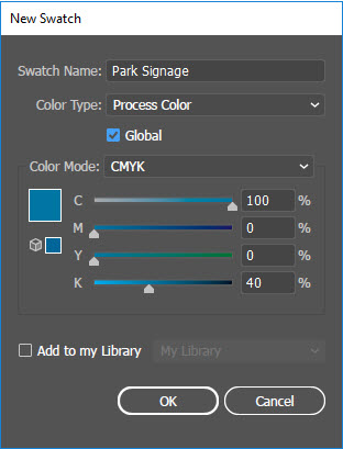 New Swatch Dialog Box