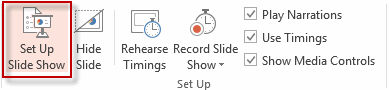 Click Set Up Slide Show