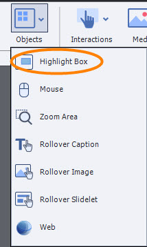 Objects Menu