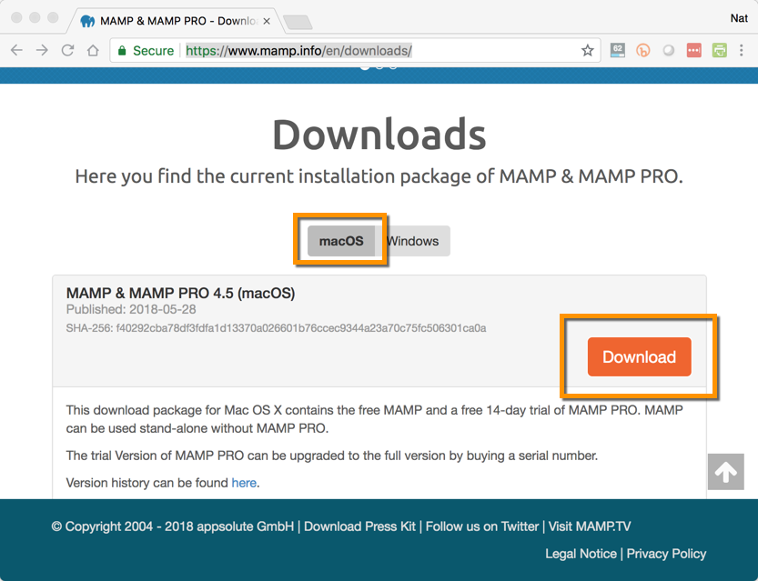 older versions of mamp for mac