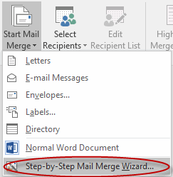 Step-by-Step Mail Merge Wizard