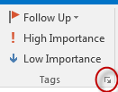Tags Group Dialog Box Launcher