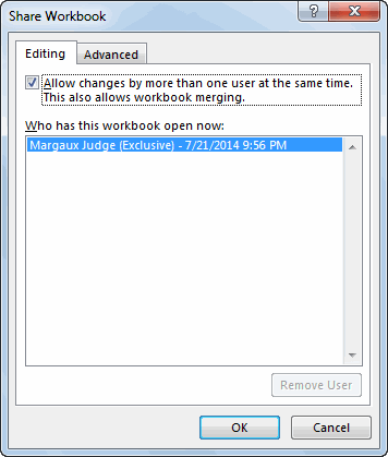 Editing Tab