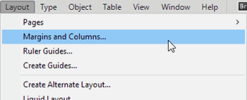 Margins and Columns in Layout Menu