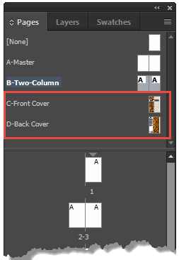 Loaded Masters in the Pages Panel