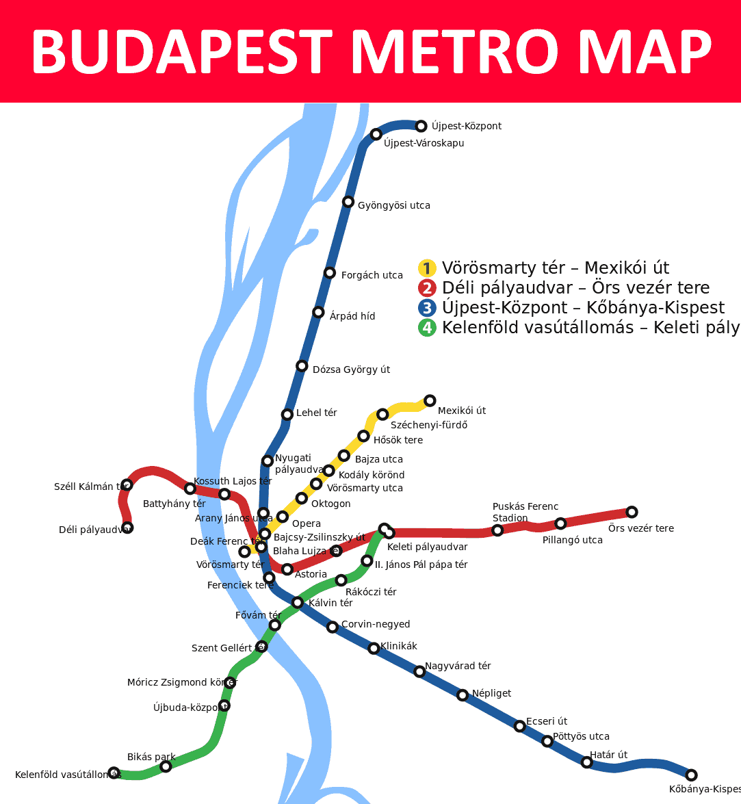 Budapest Metro Map