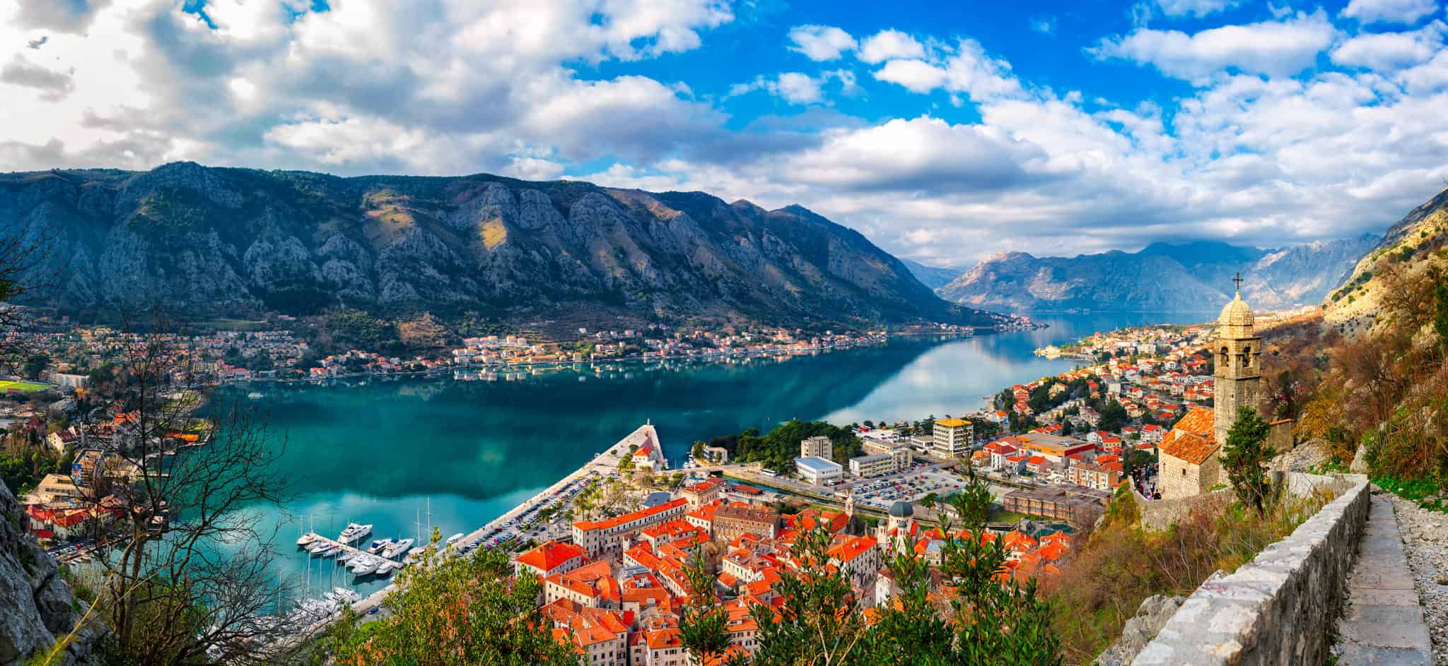 Panaromic view of the Bay of Kotor