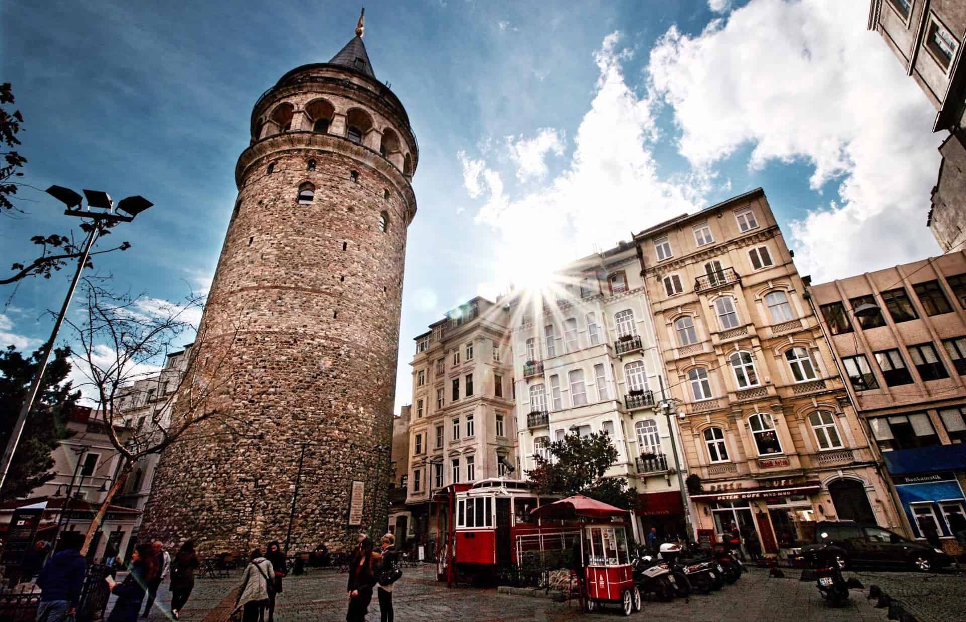 Galata Tower from the street level