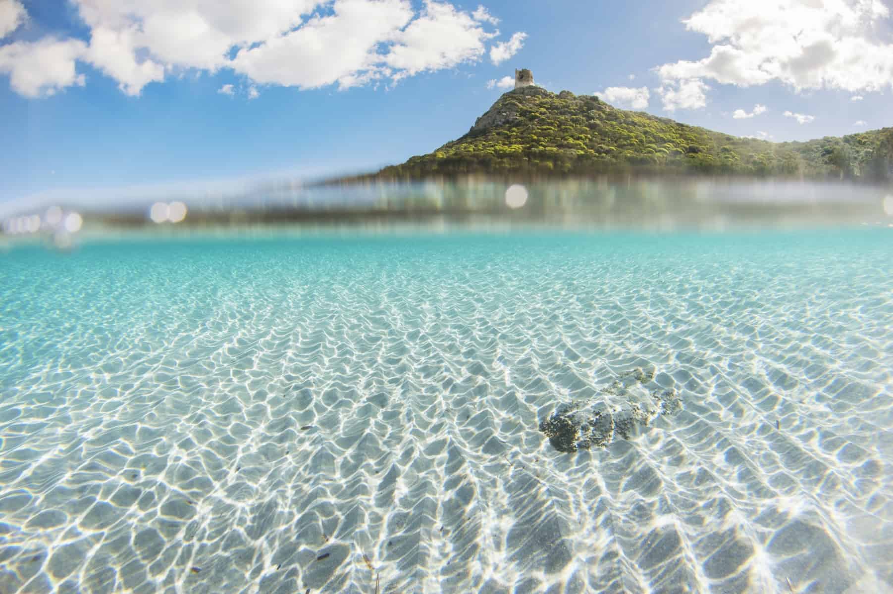 Crystalline water of Villasimius beach