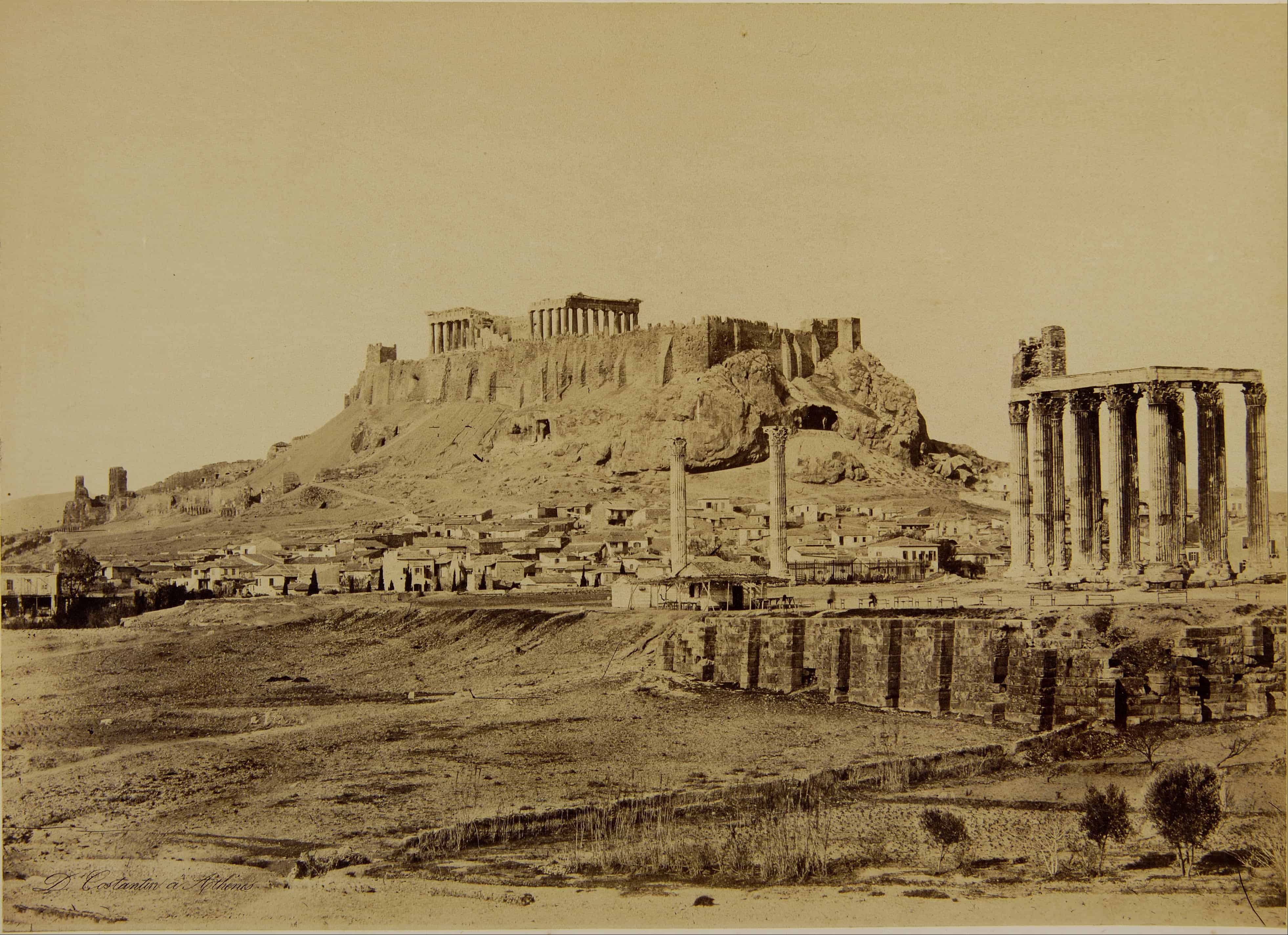 Temple of Olympian Zeus in 1865