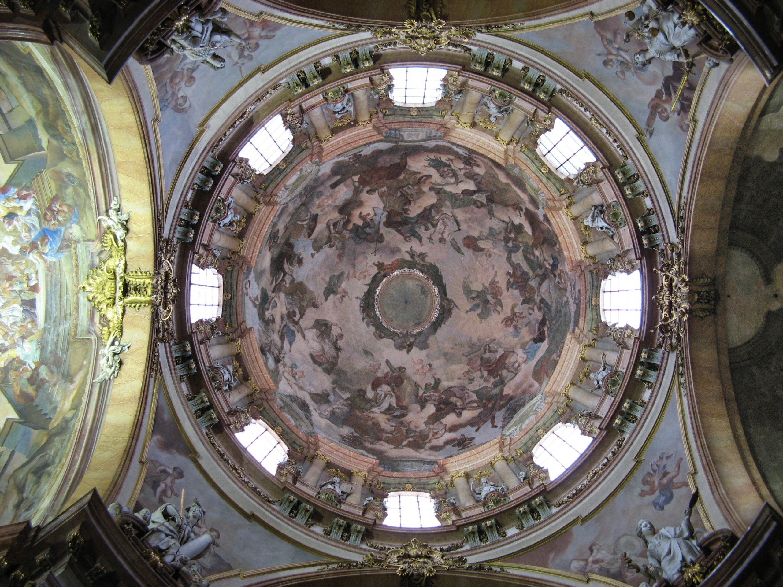 Interior side of the dome of St. Nicholas Church