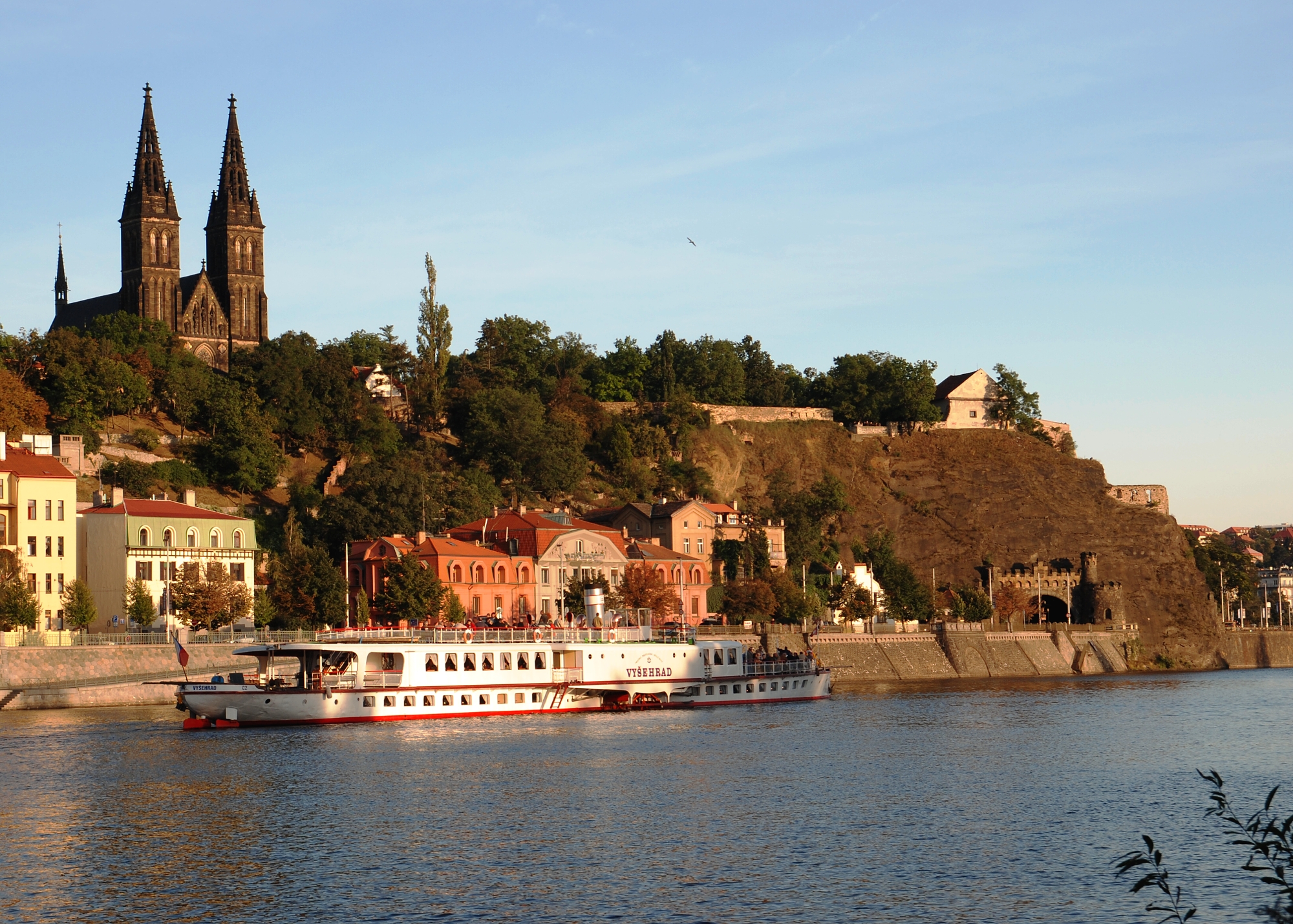 Vysehrad Castle from the Vltava river