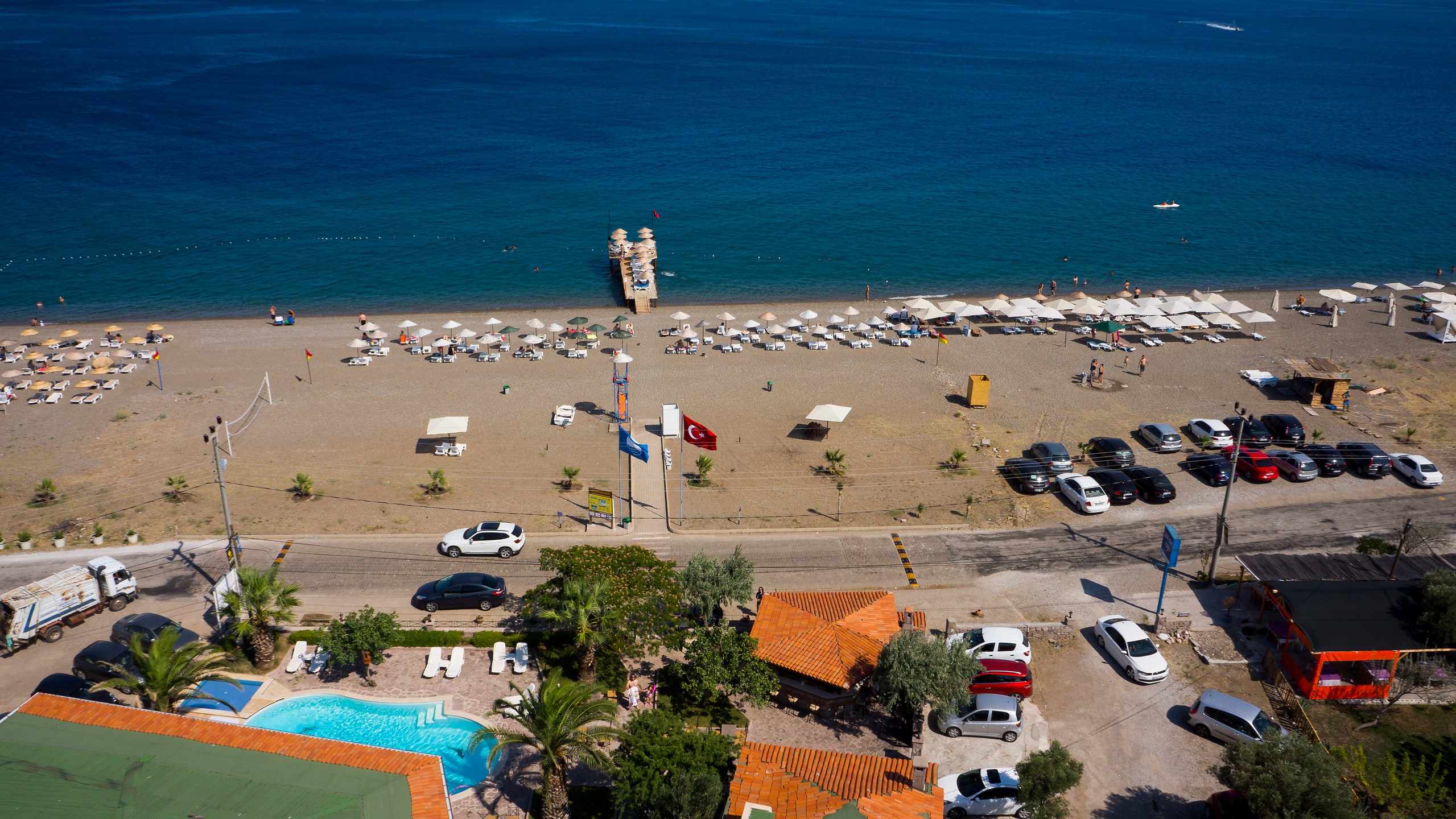 One of the private beaches at Kadirga