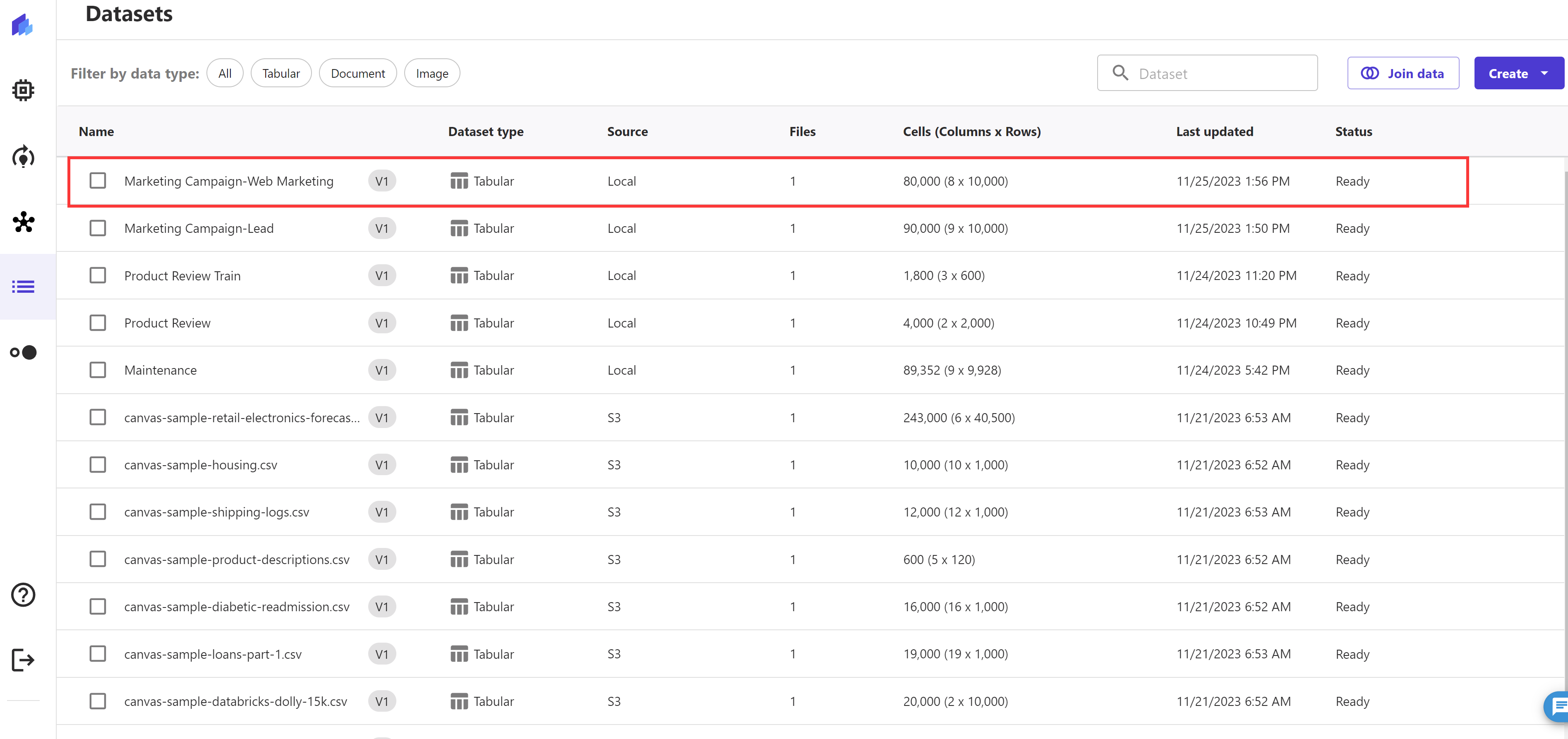 Create Dataset