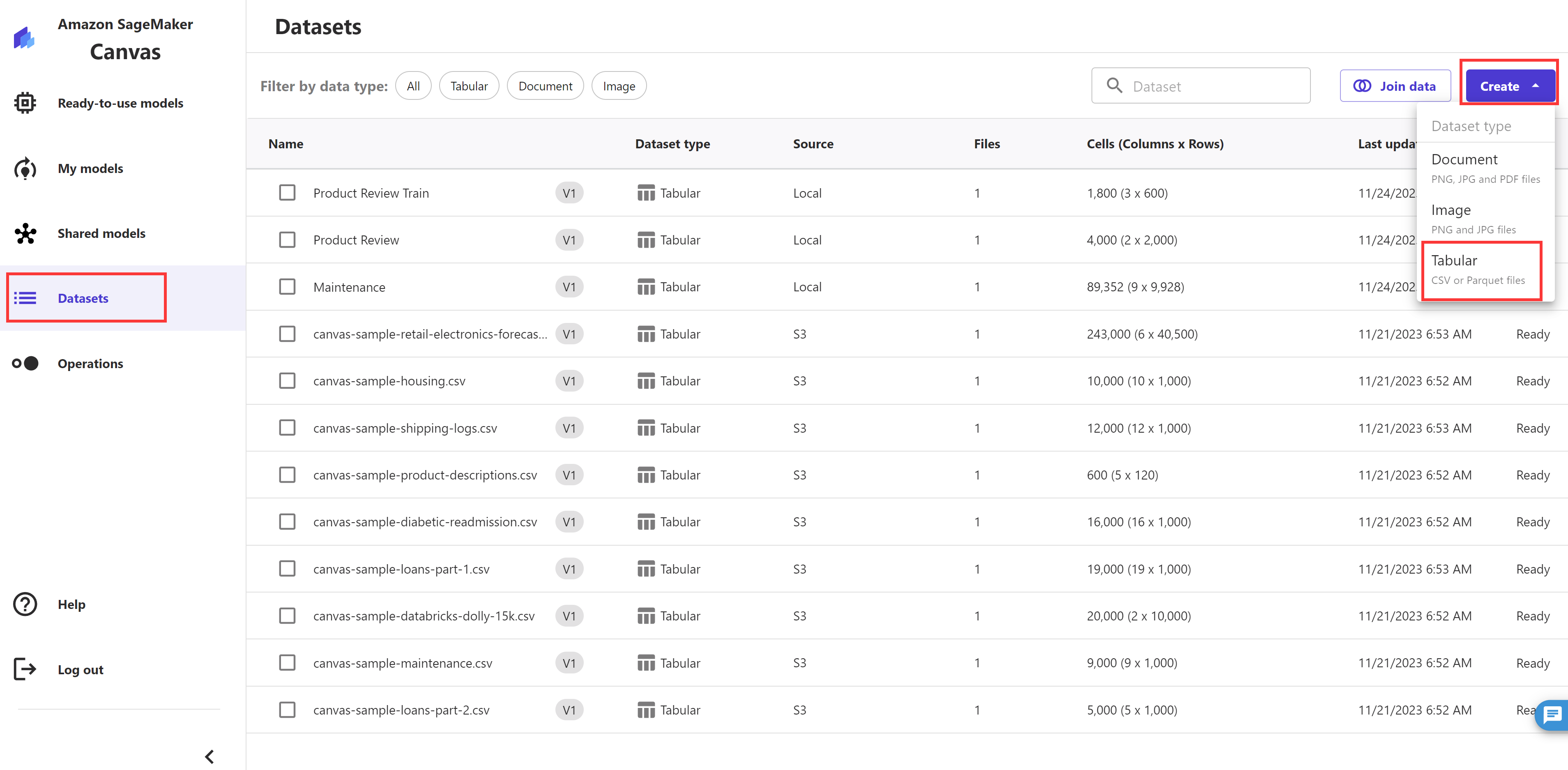 Create Dataset