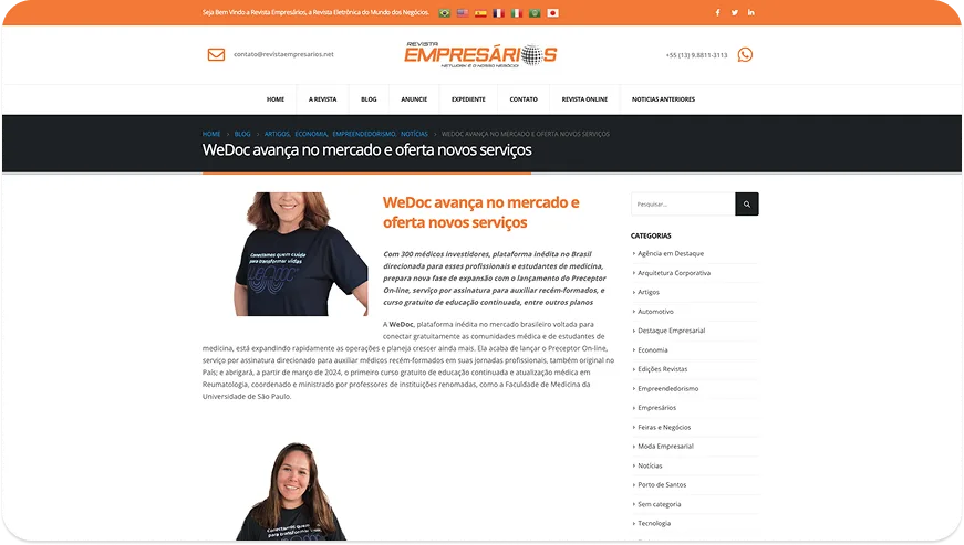 WeDoc avança no mercado e oferta novos serviços