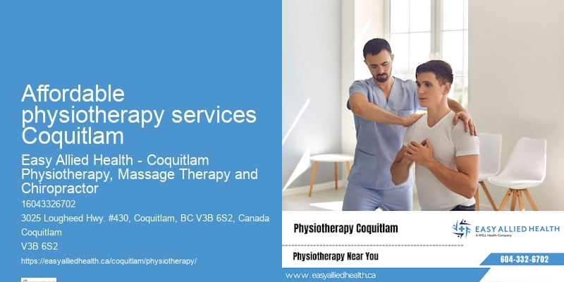 Local Physical Therapy Center Affordable physiotherapy services Coquitlam