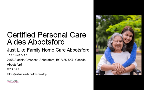 Family Caregiver Training Certified Personal Care Aides Abbotsford