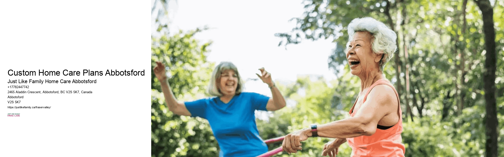 Senior Advocacy Services Custom Home Care Plans Abbotsford