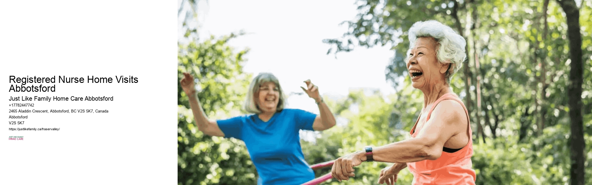 Weekend Senior Care Registered Nurse Home Visits Abbotsford