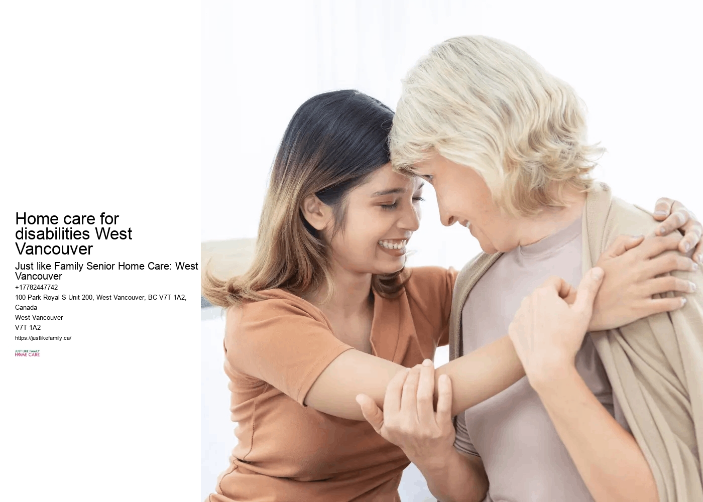 Compassionate care Home care for disabilities West Vancouver