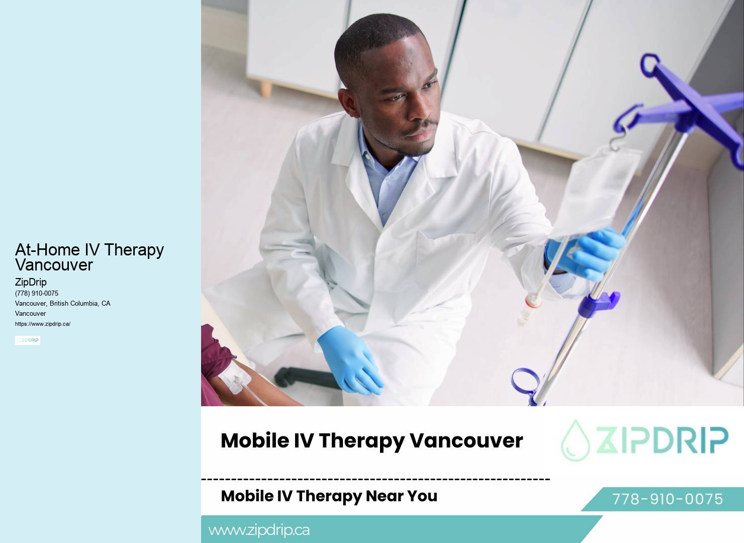 Mobile IV infusion drip At-Home IV Therapy Vancouver