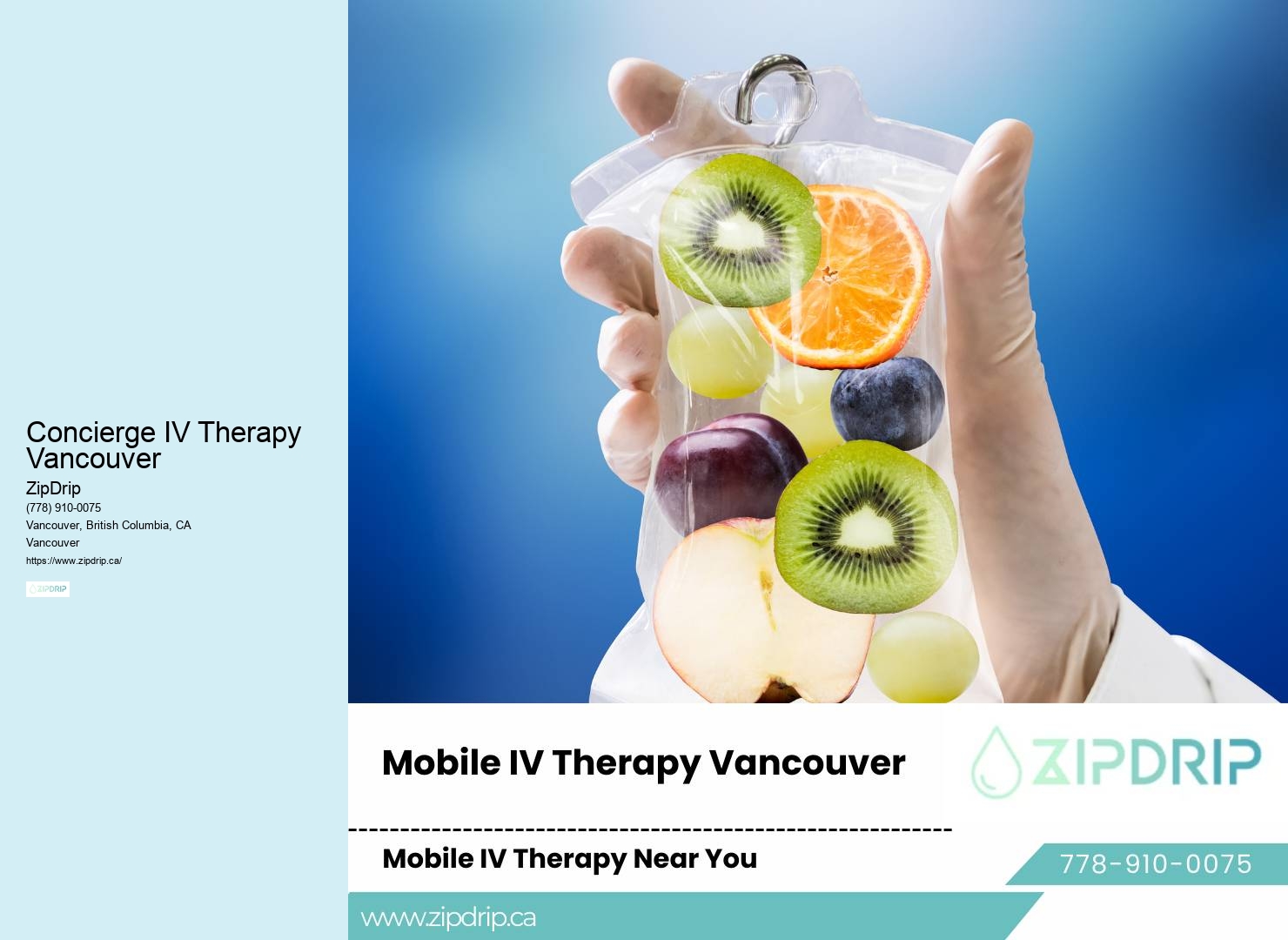Vitamin drips for recovery Concierge IV Therapy Vancouver