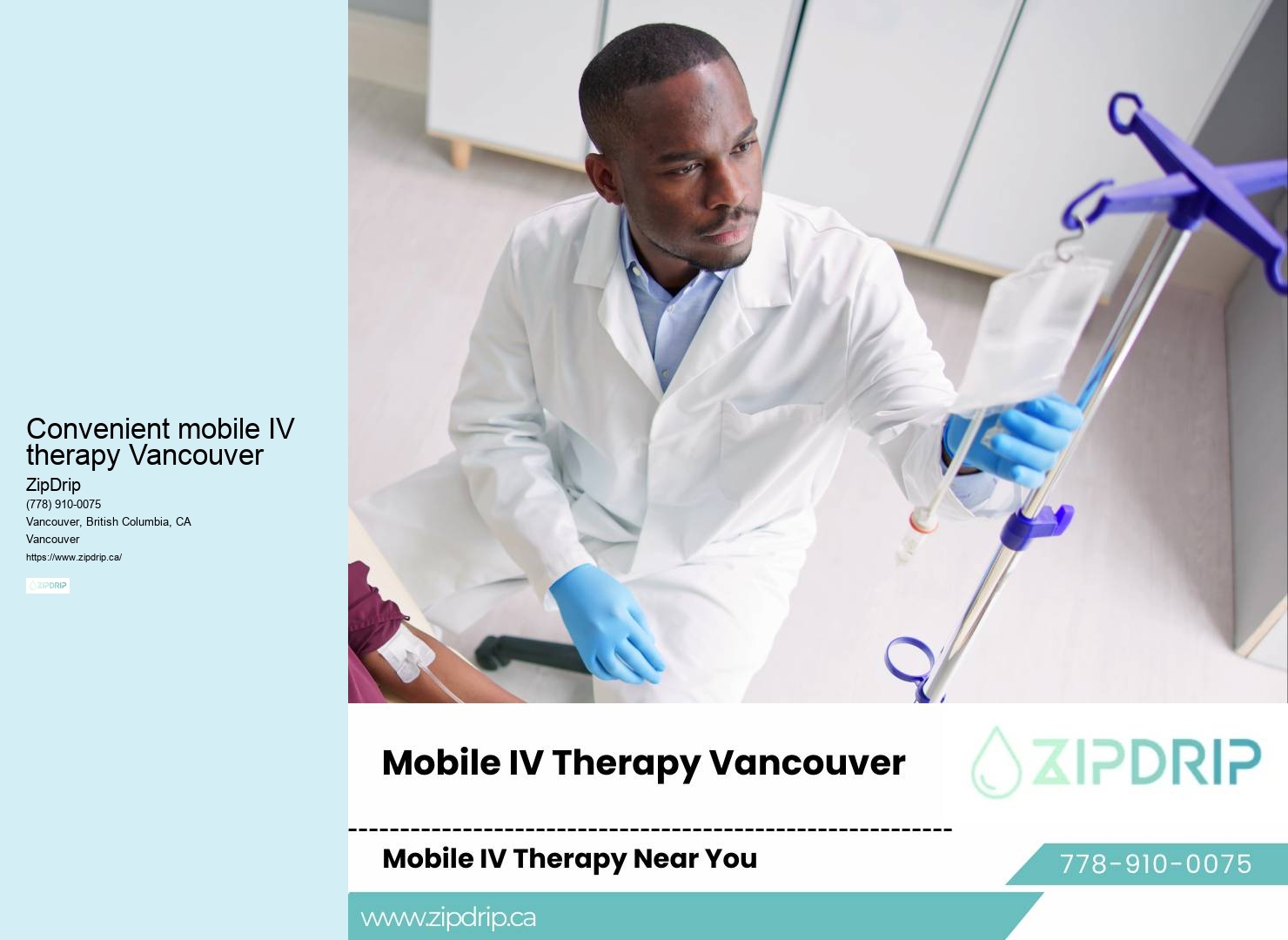 IV Hydration Delivery Convenient mobile IV therapy Vancouver
