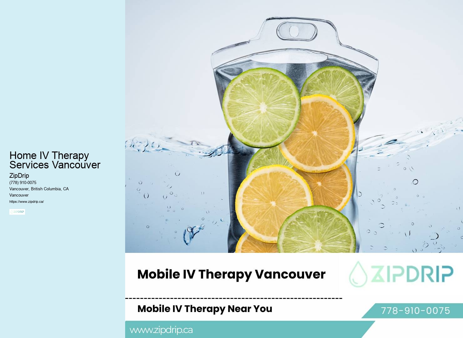 Home IV Therapy Services Vancouver IV hydration drip treatment