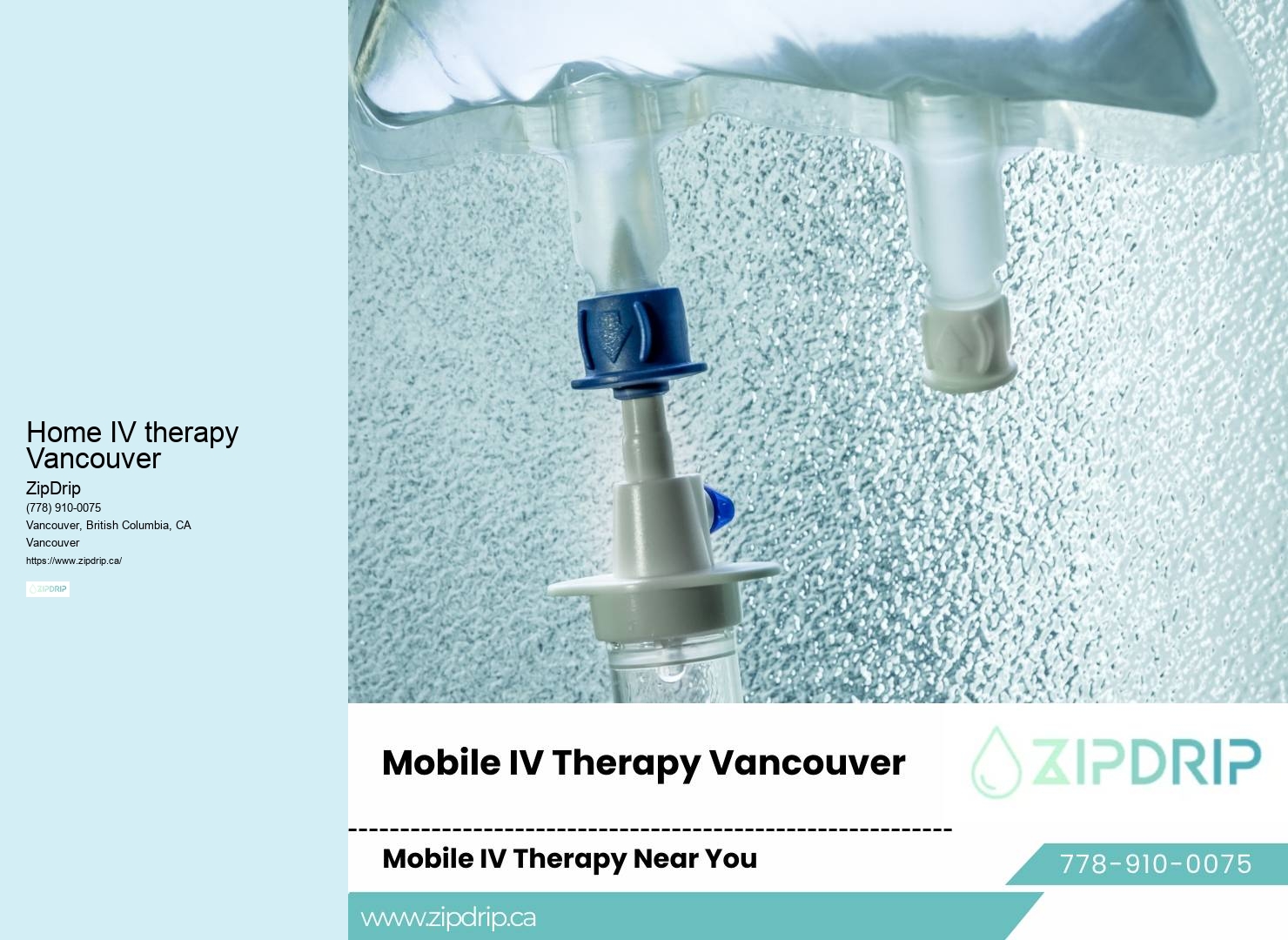 Mobile IV hydration infusion Home IV therapy Vancouver