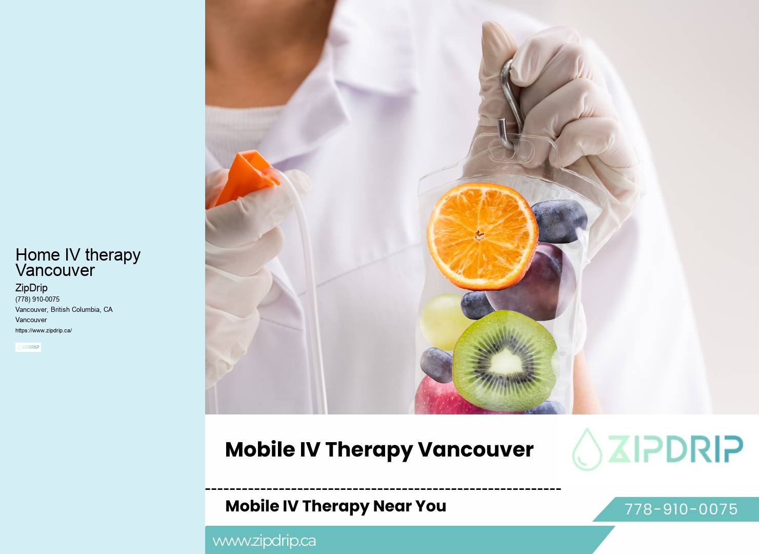 Mobile IV therapy in Home IV therapy Vancouver