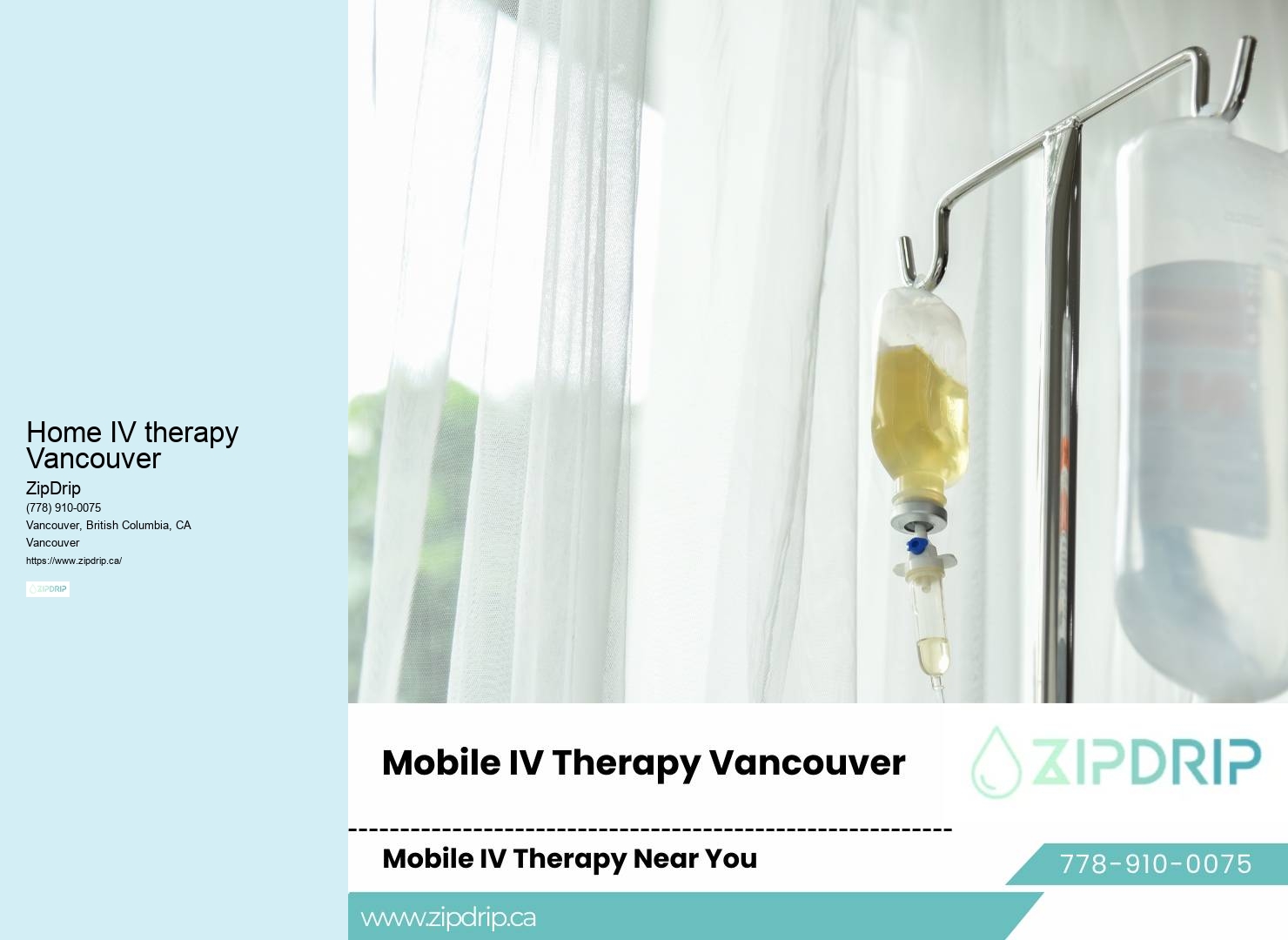 IV therapy for dehydration Home IV therapy Vancouver