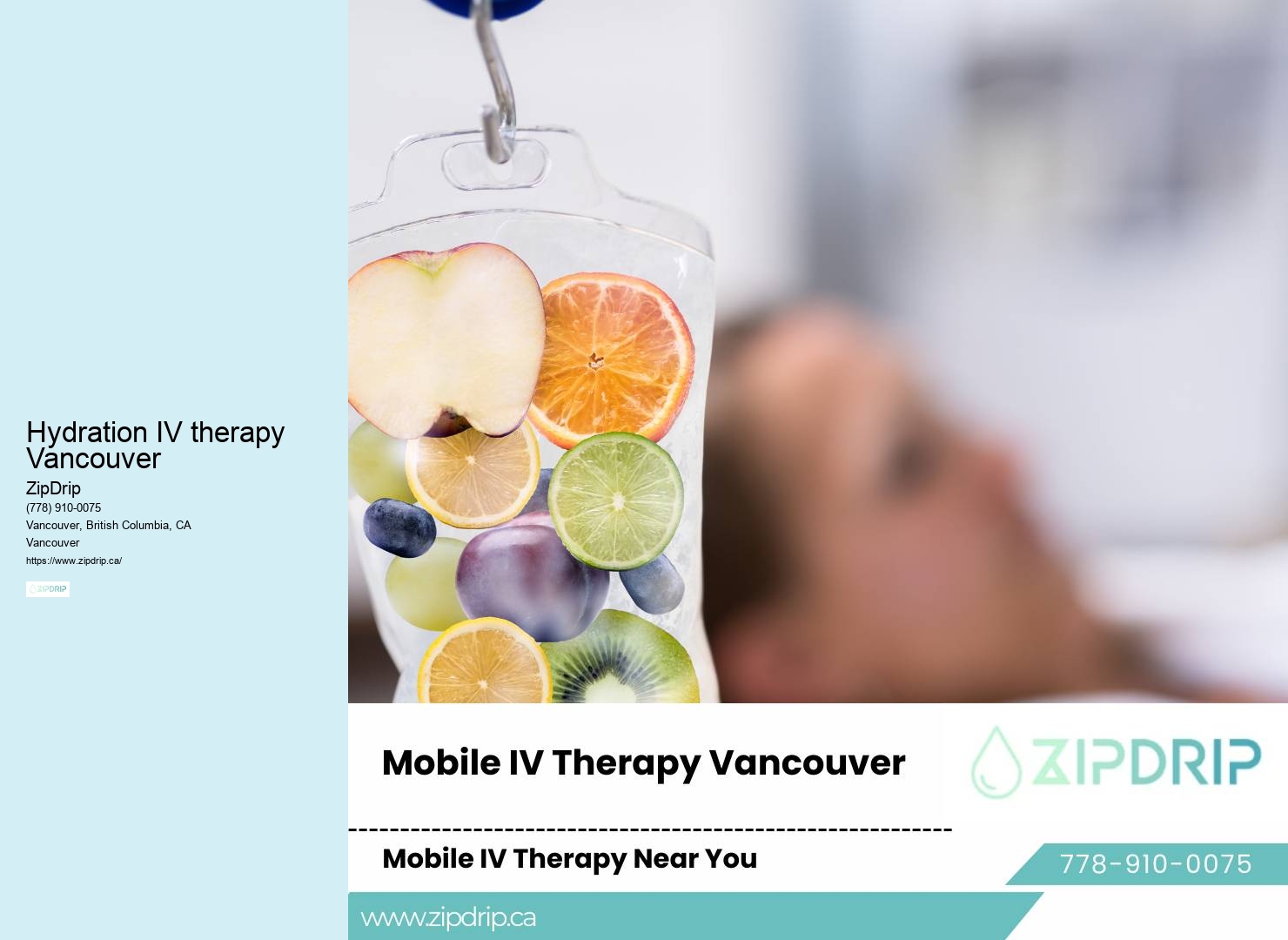 On-The-Go IV Therapy in Hydration IV therapy Vancouver