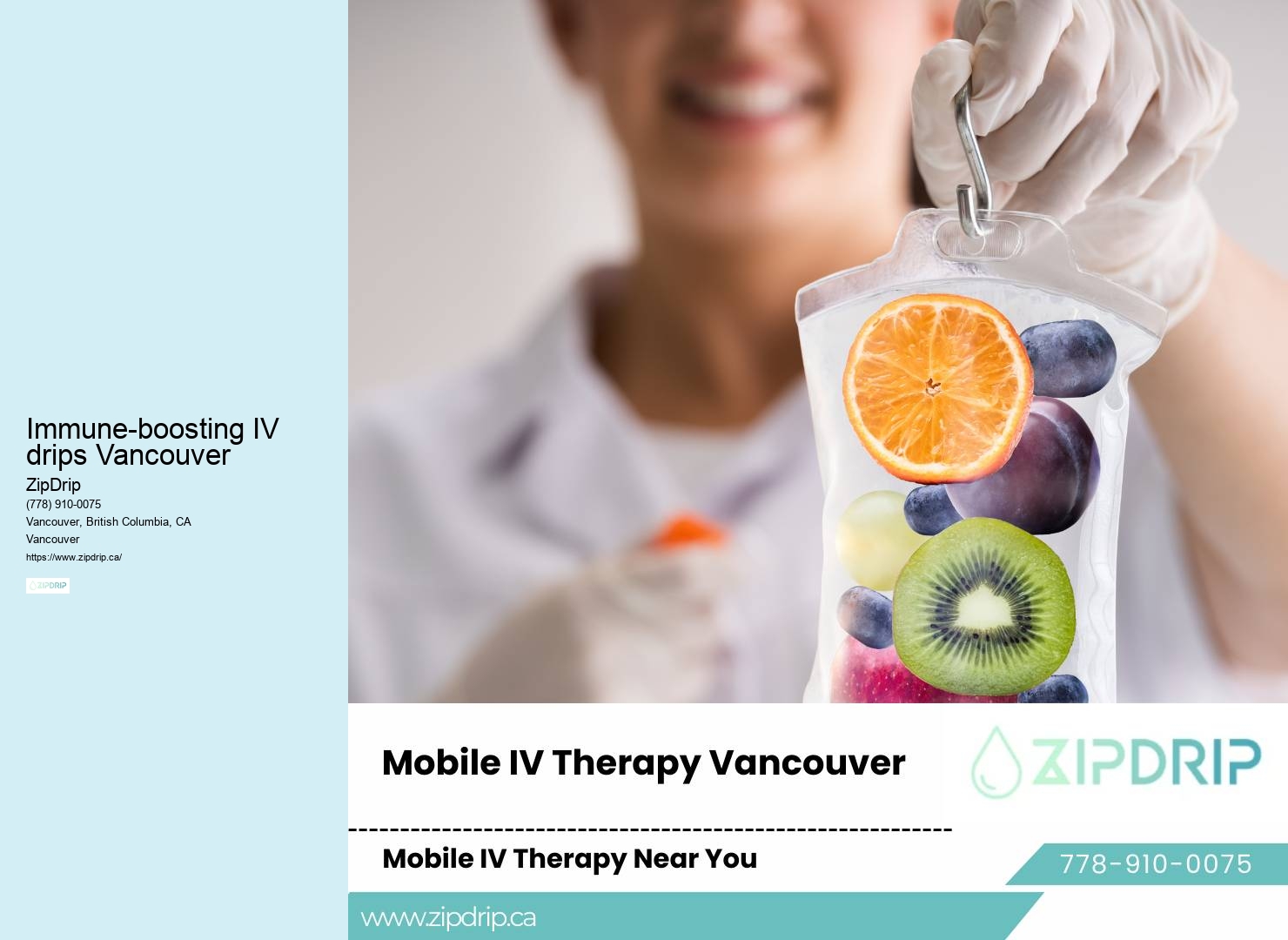 North Immune-boosting IV drips Vancouver mobile IV therapy