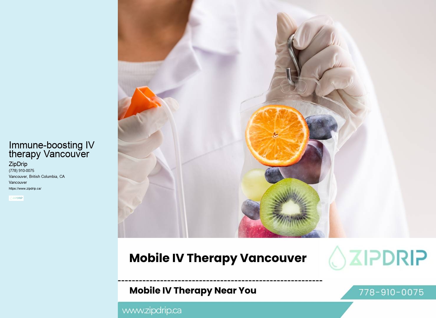 IV infusion therapy Immune-boosting IV therapy Vancouver