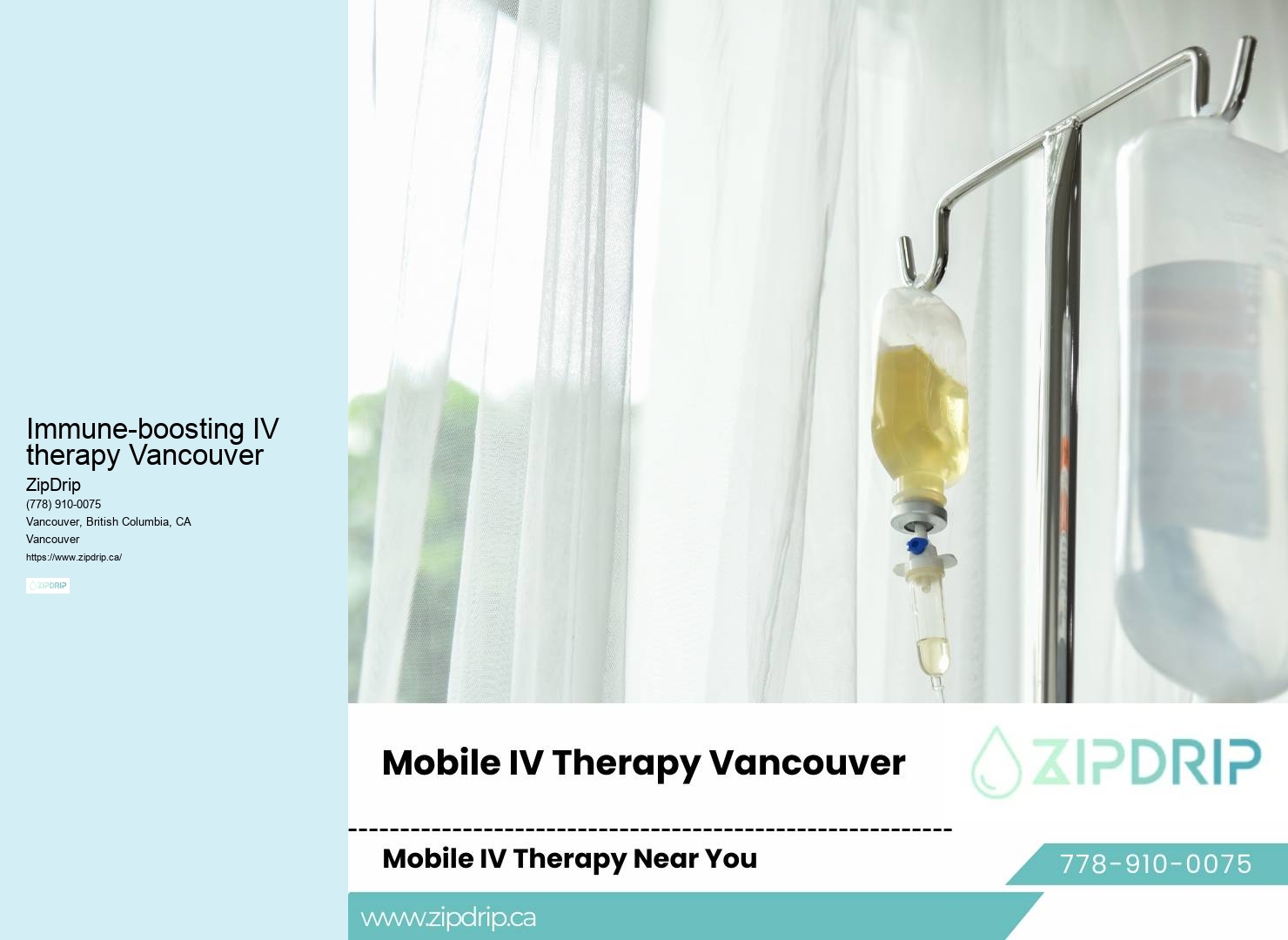 Affordable mobile IV services Immune-boosting IV therapy Vancouver