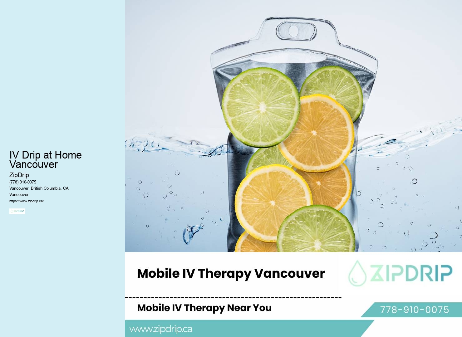 IV Therapy Delivery IV Drip at Home Vancouver