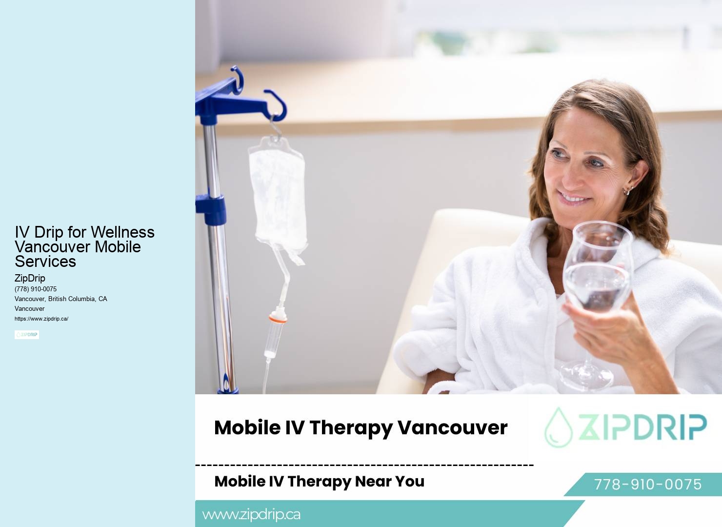 IV infusion drip IV Drip for Wellness Vancouver Mobile Services