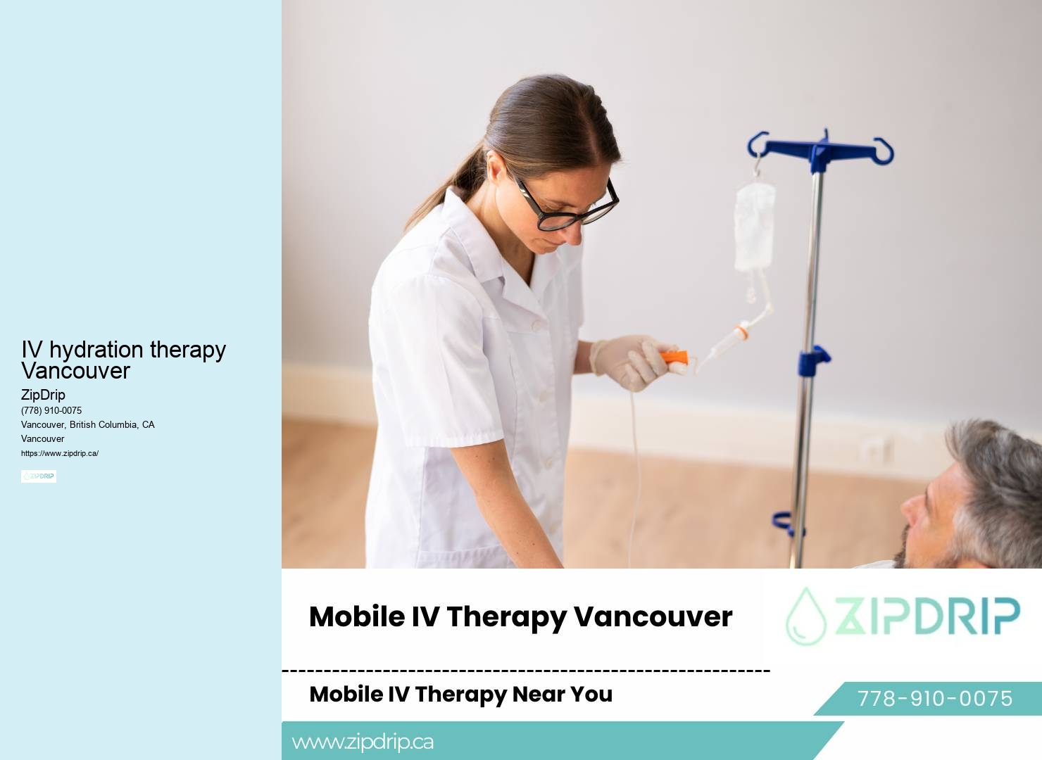 IV hydration therapy Vancouver's Traveling IV Infusion Team