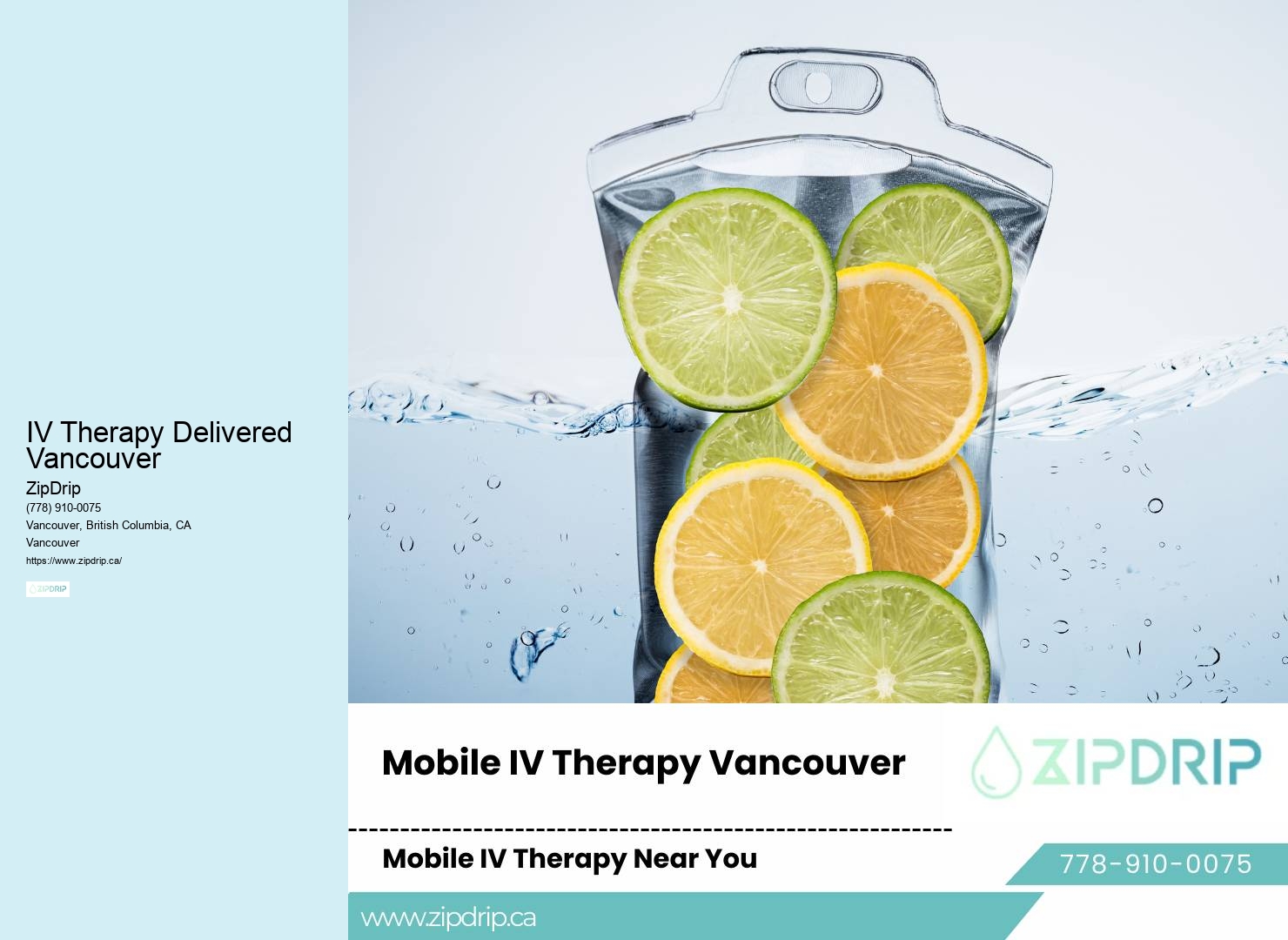 IV Therapy Delivered Vancouver IV Hangover Cure
