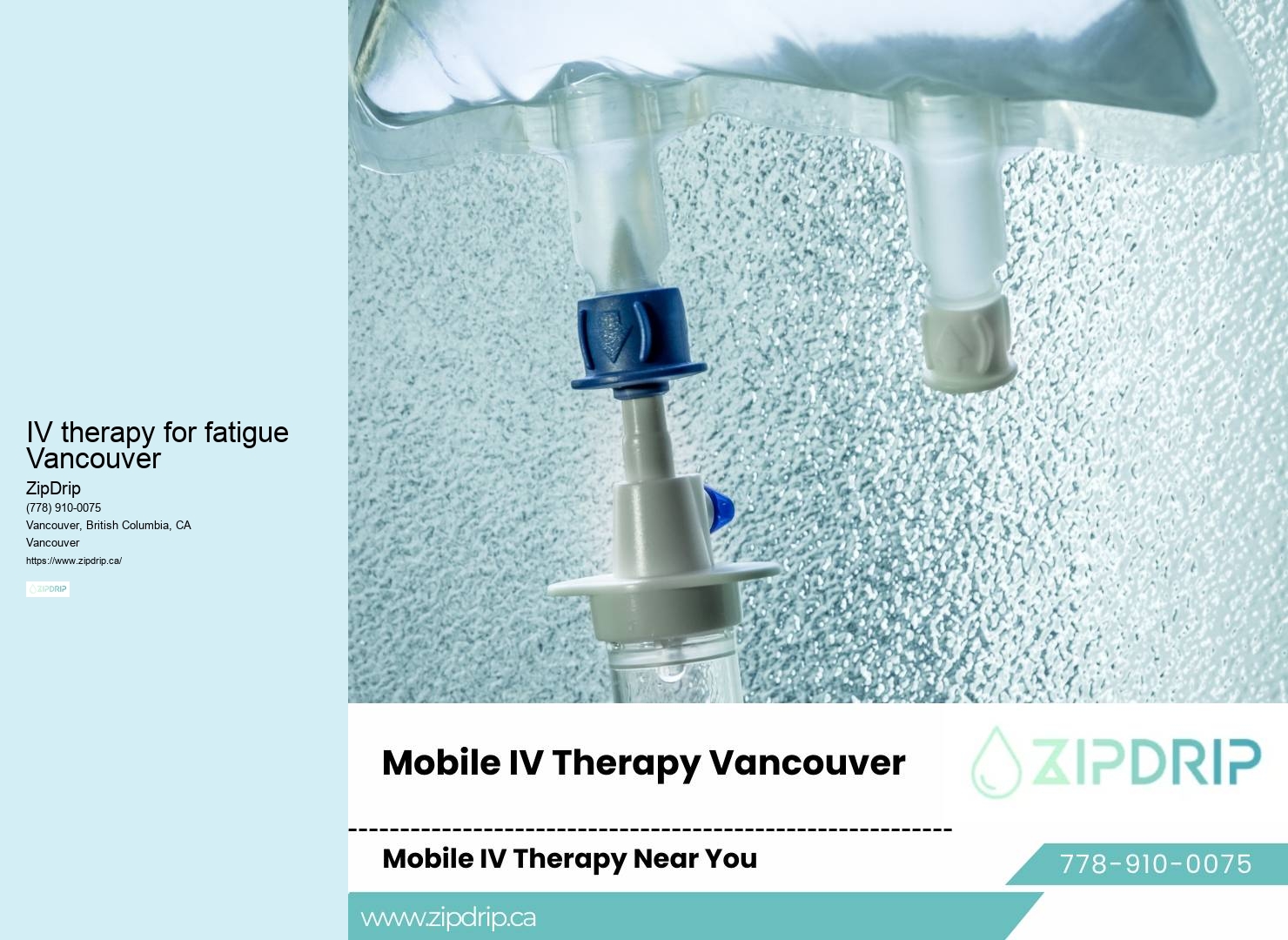 Anti-aging IV drip IV therapy for fatigue Vancouver