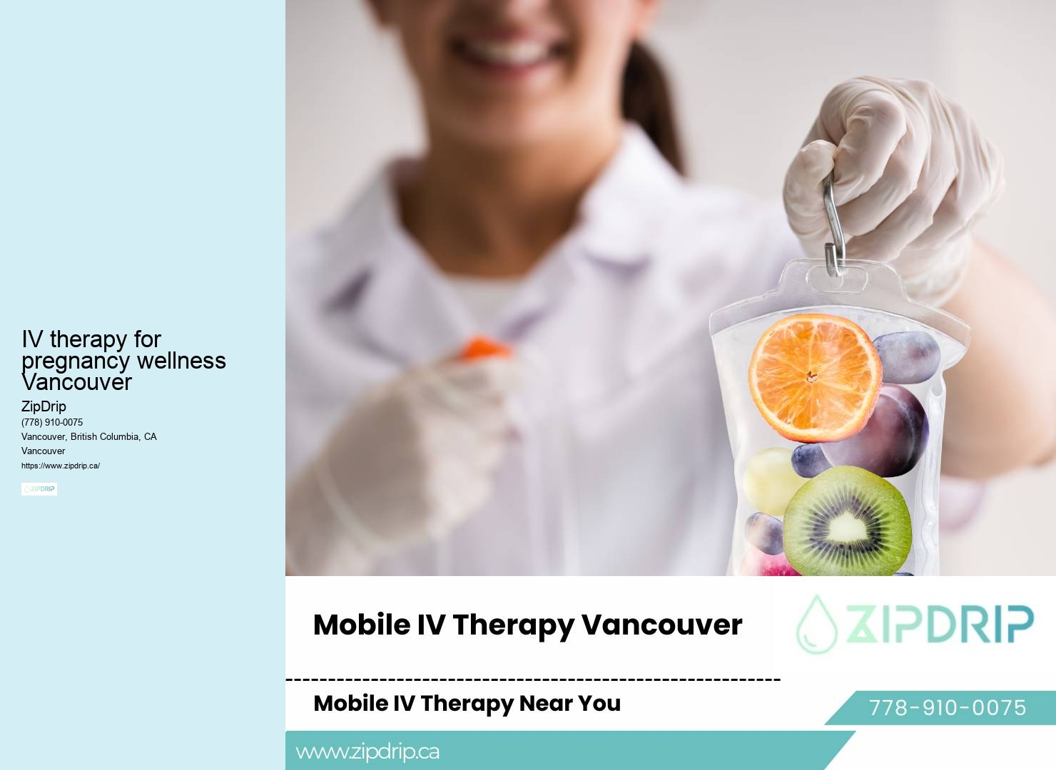 At-Home IV Therapy IV therapy for pregnancy wellness Vancouver