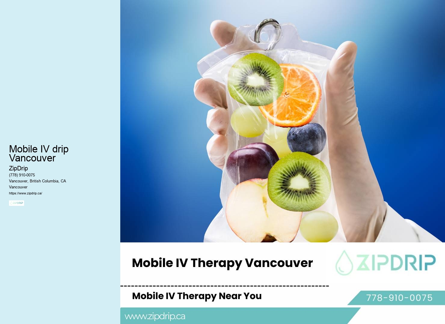 Mobile IV drip Vancouver Mobile IV Specialists