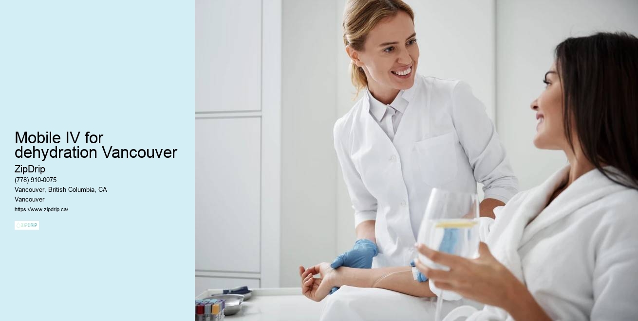 Mobile Intravenous Hydration Therapy Mobile IV for dehydration Vancouver