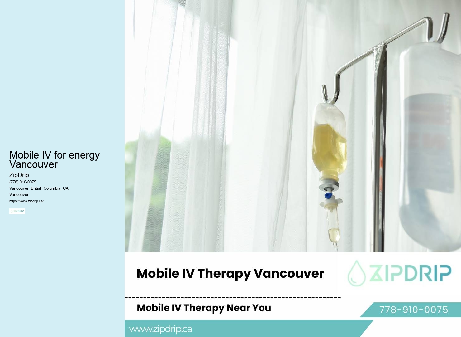 Mobile IV for energy Vancouver IV Wellness Experts