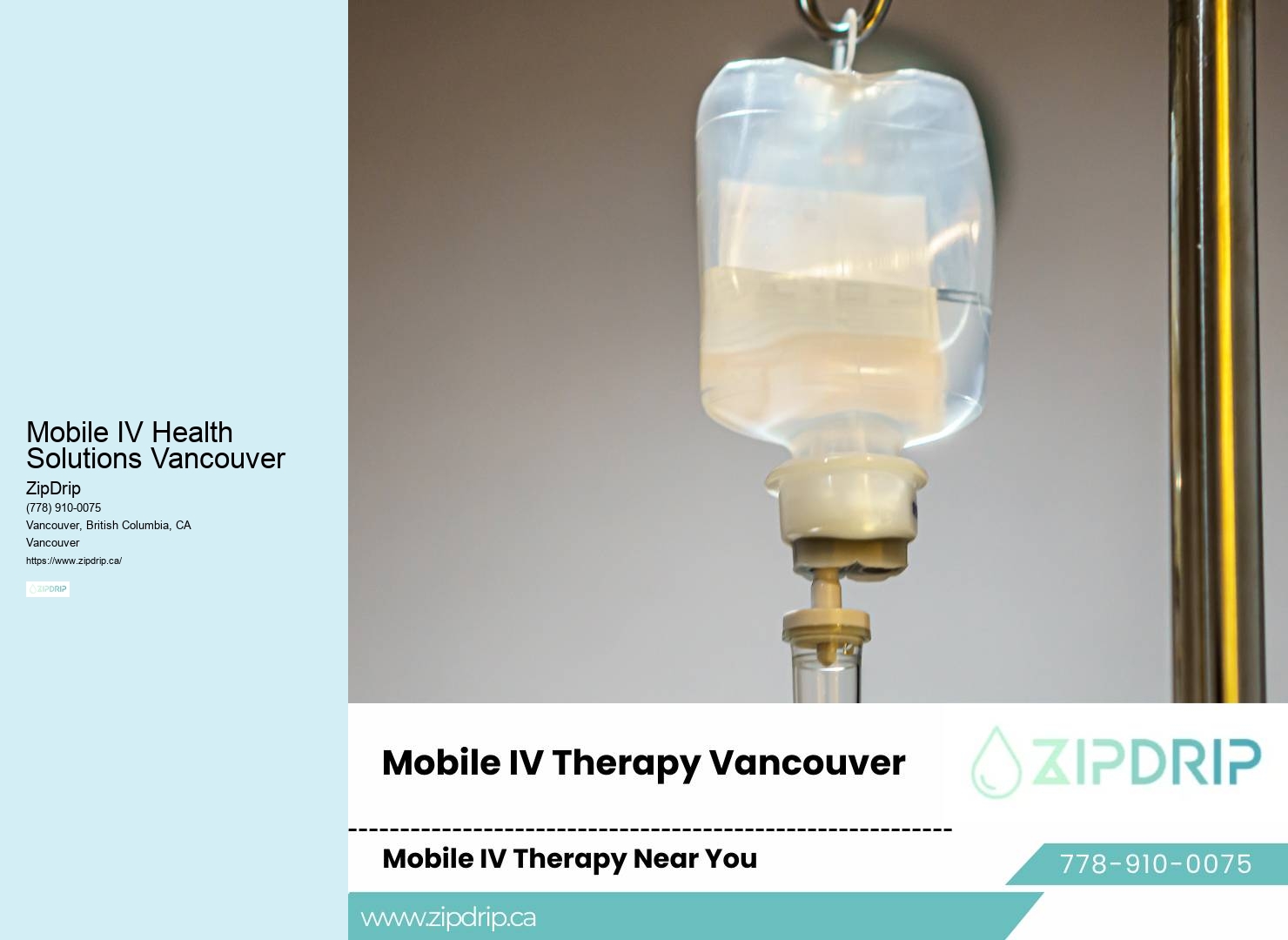 Mobile IV Health Solutions Vancouver Mobile Wellness IV Therapy