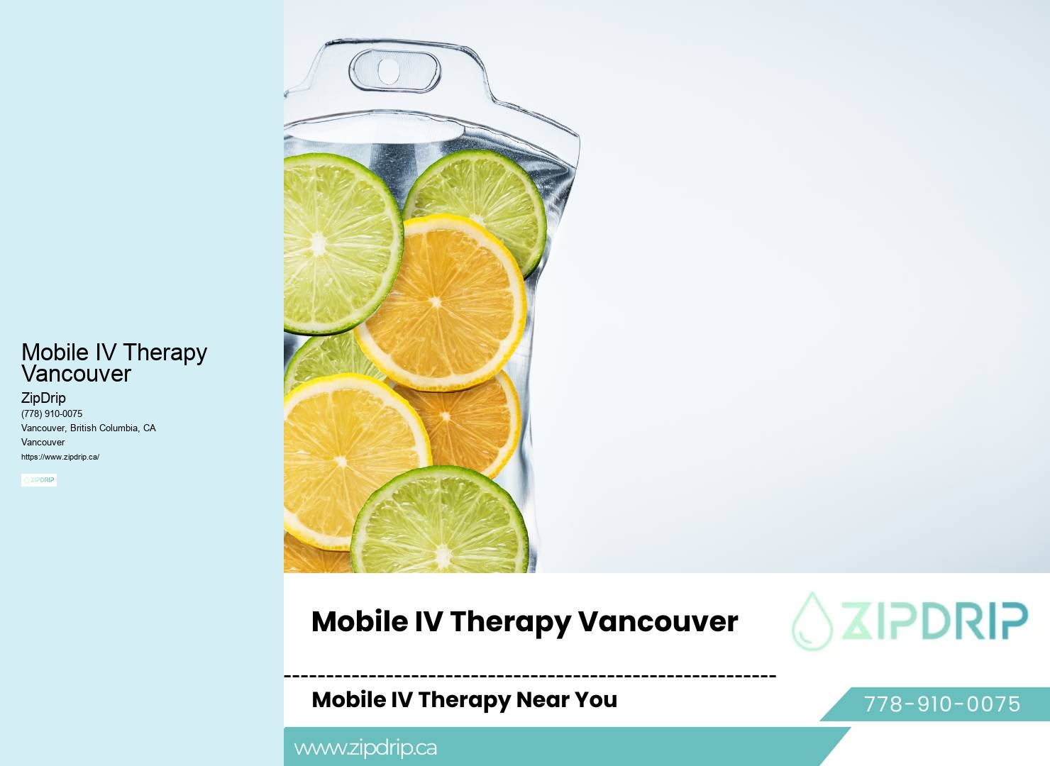 IV hydration therapy Mobile IV Therapy Vancouver