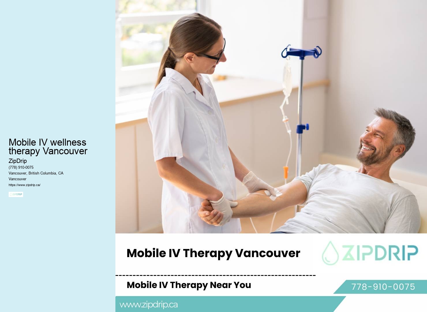 Mobile vitamin drips in West Mobile IV wellness therapy Vancouver