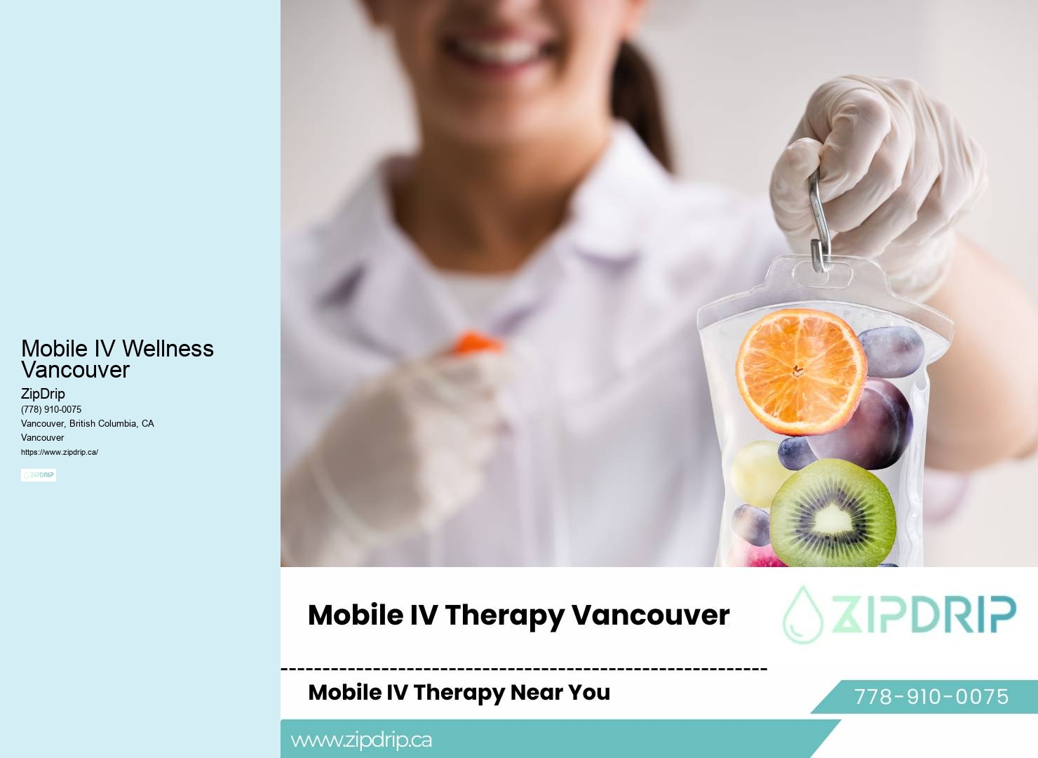 Mobile IV therapy in Mobile IV Wellness Vancouver