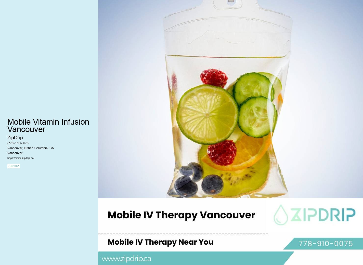 Mobile Vitamin Infusion Vancouver at-home IV hydration